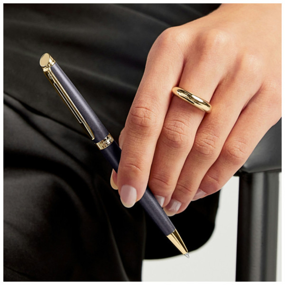 Ручка кулькова Waterman HEMISPHERE Metallic Lava Black GT BP (22 090)