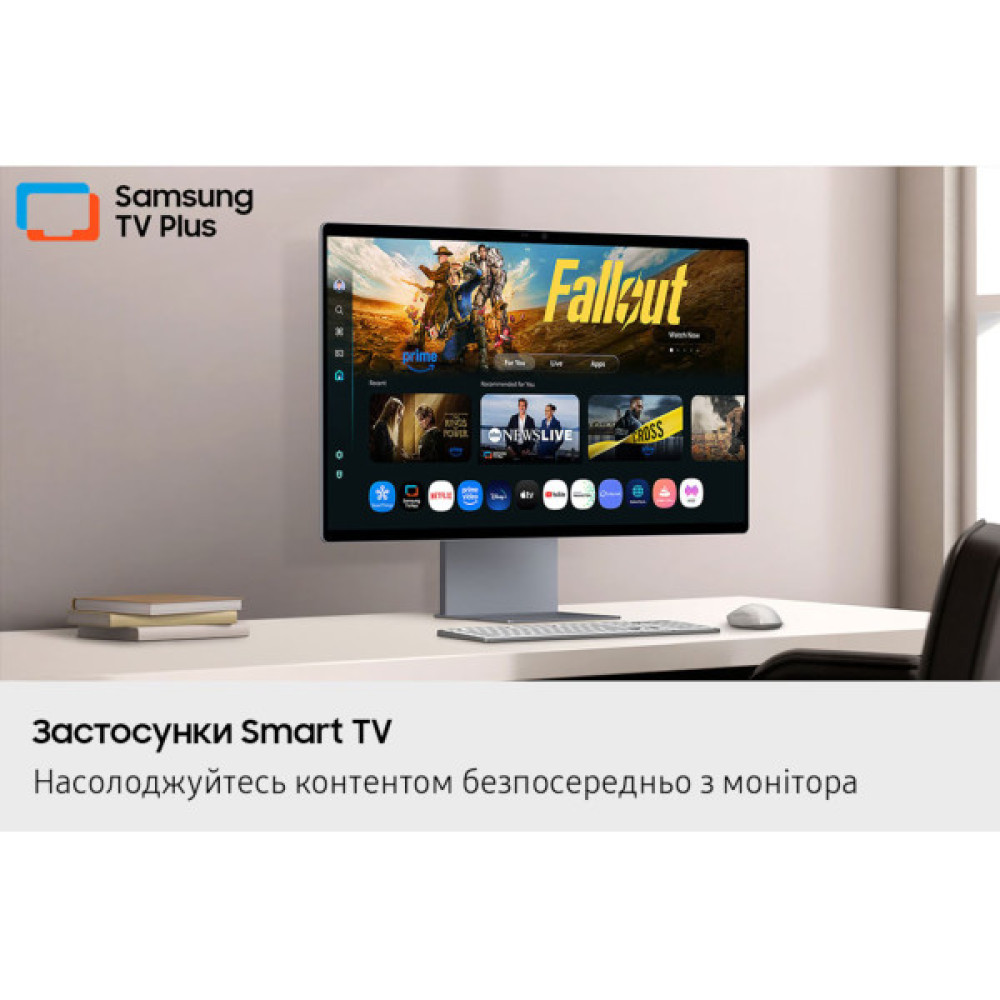Монітор Samsung 32"S32FM902 HDMI, USB, Bluetooth, MM, OLED, 3840x2160, 165Hz, 0.03ms, HDR10+