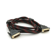 Кабель мультимедійний DVI M to DVI M 3.0m 24+1pin black/red Merlion (YT-DVI(M)/(M)NY/RD-3.0m)
