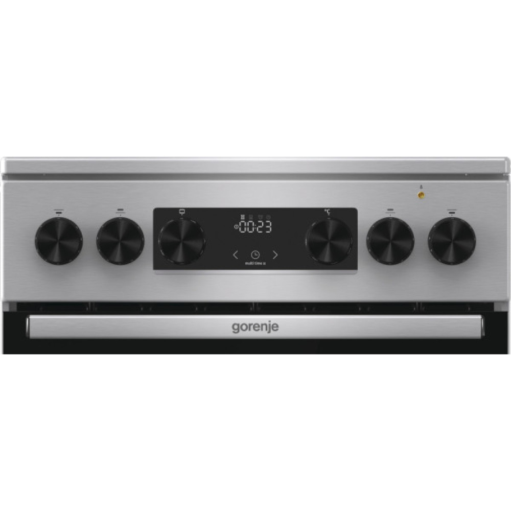 Плита Gorenje електрична склокерамічна, 70л, 50x60см, дисплей, програматор, нерж