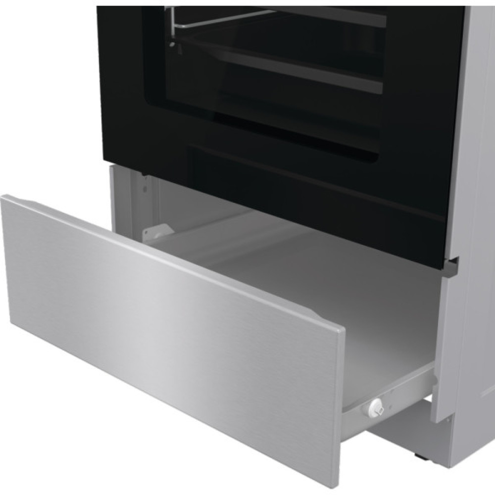 Плита Gorenje електрична склокерамічна, 70л, 50x60см, дисплей, програматор, нерж