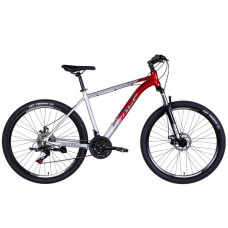 Велосипед Space 27.5" PHAETON DD FR рама-19" AL 2026 сріблясто-червоний (OPS-SP-27.5-085)