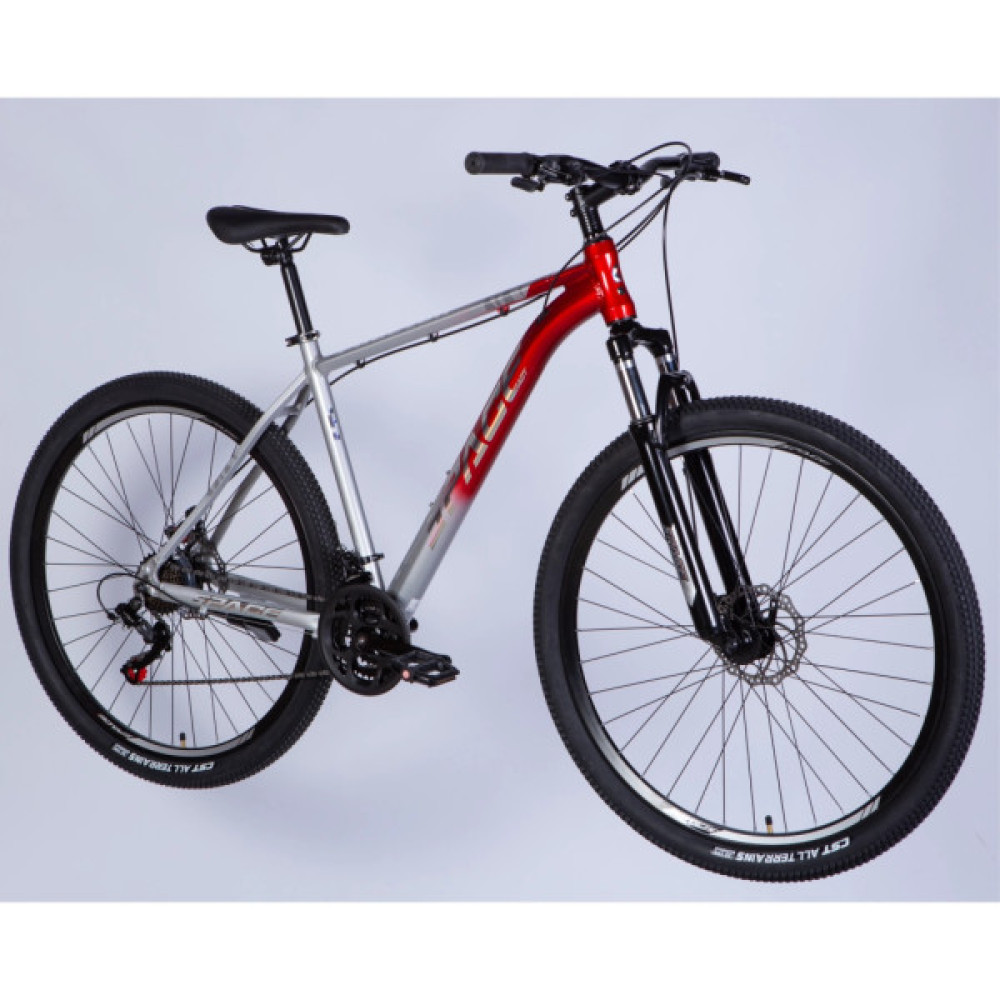 Велосипед Space 27.5" PHAETON DD FR рама-19" AL 2026 сріблясто-червоний (OPS-SP-27.5-085)