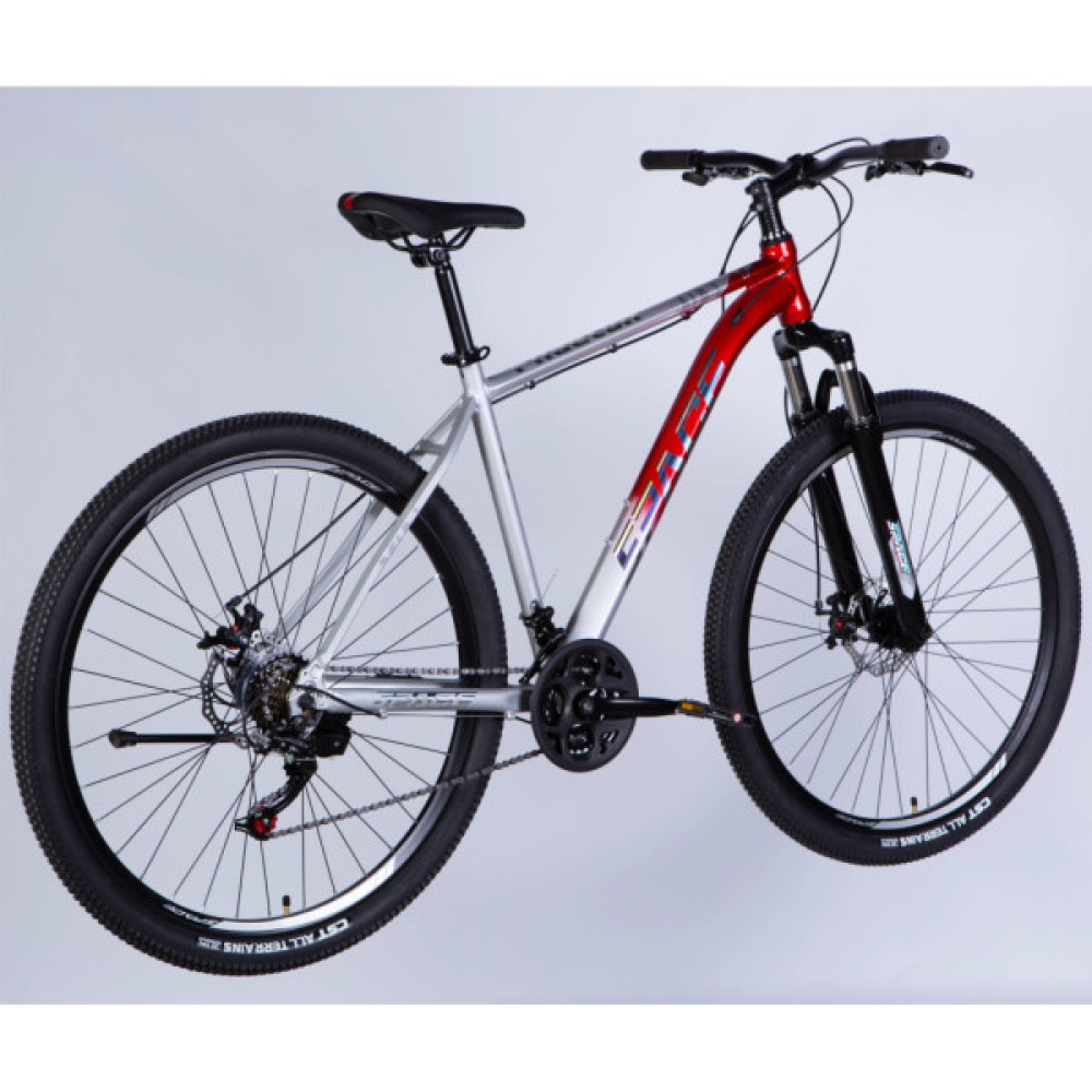 Велосипед Space 27.5" PHAETON DD FR рама-19" AL 2026 сріблясто-червоний (OPS-SP-27.5-085)