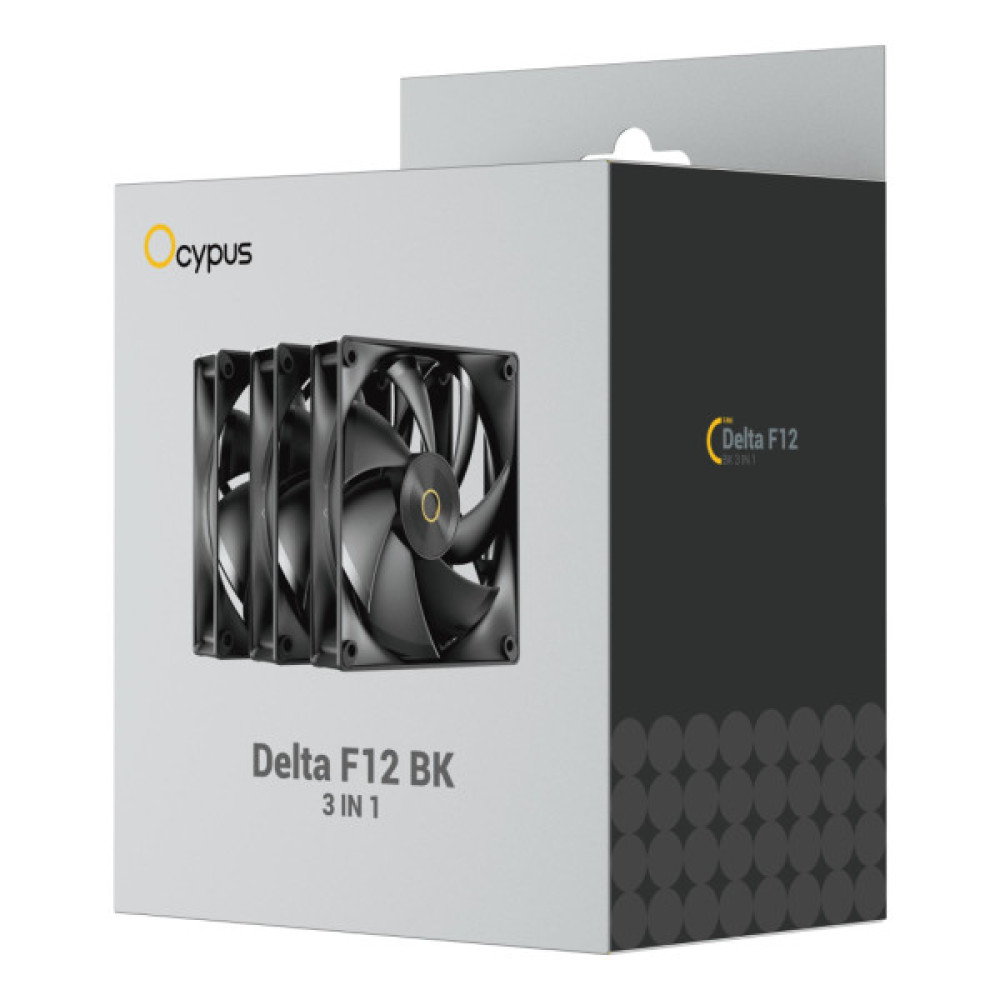 Кулер до корпусу OCYPUS DELTA F12 3 IN 1 ч (DELTA-F12-BK3NM00X-GL)