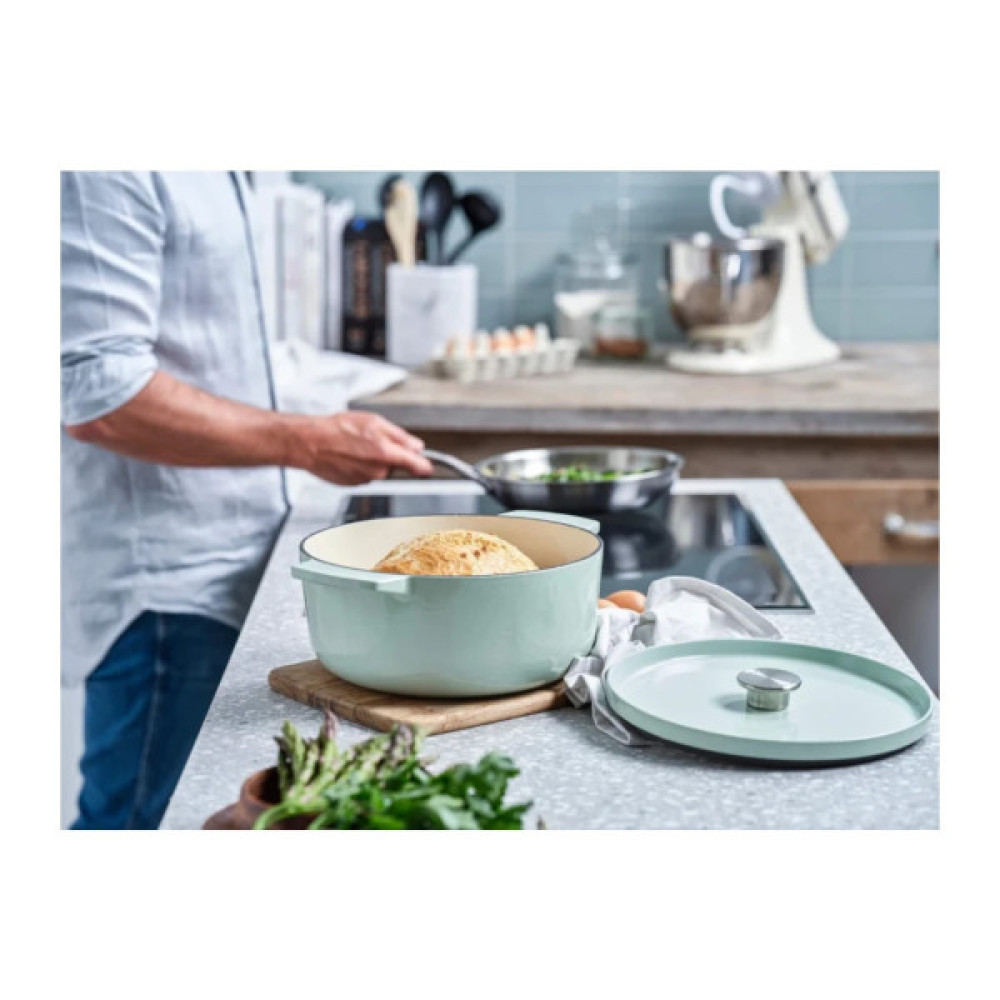 Каструля KitchenAid чавунна з кришкою 3,3 л Фісташкова (CC007433-001)