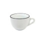 Чашка Ancap caffe latte 350 мл, серія Verona Colored Rims Black (37571)
