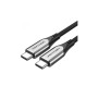 Дата кабель USB-C to USB-C 0.5m 60W USB 3.1 cotton braided Vention (TAAHD)