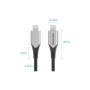 Дата кабель USB-C to USB-C 0.5m 60W USB 3.1 cotton braided Vention (TAAHD)