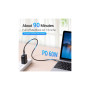 Дата кабель USB-C to USB-C 0.5m 60W USB 3.1 cotton braided Vention (TAAHD)