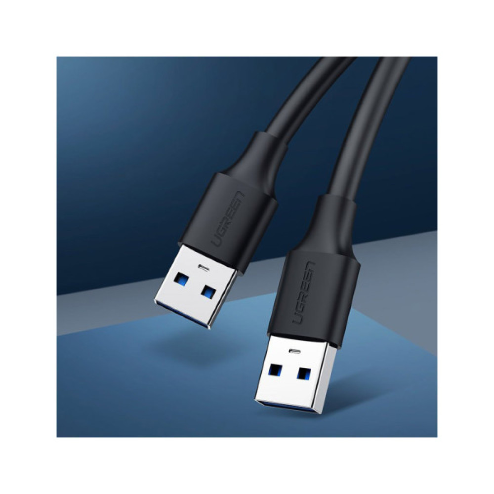 Дата кабель USB 2.0 AM/AM 1.5m US102 black Ugreen (10310)