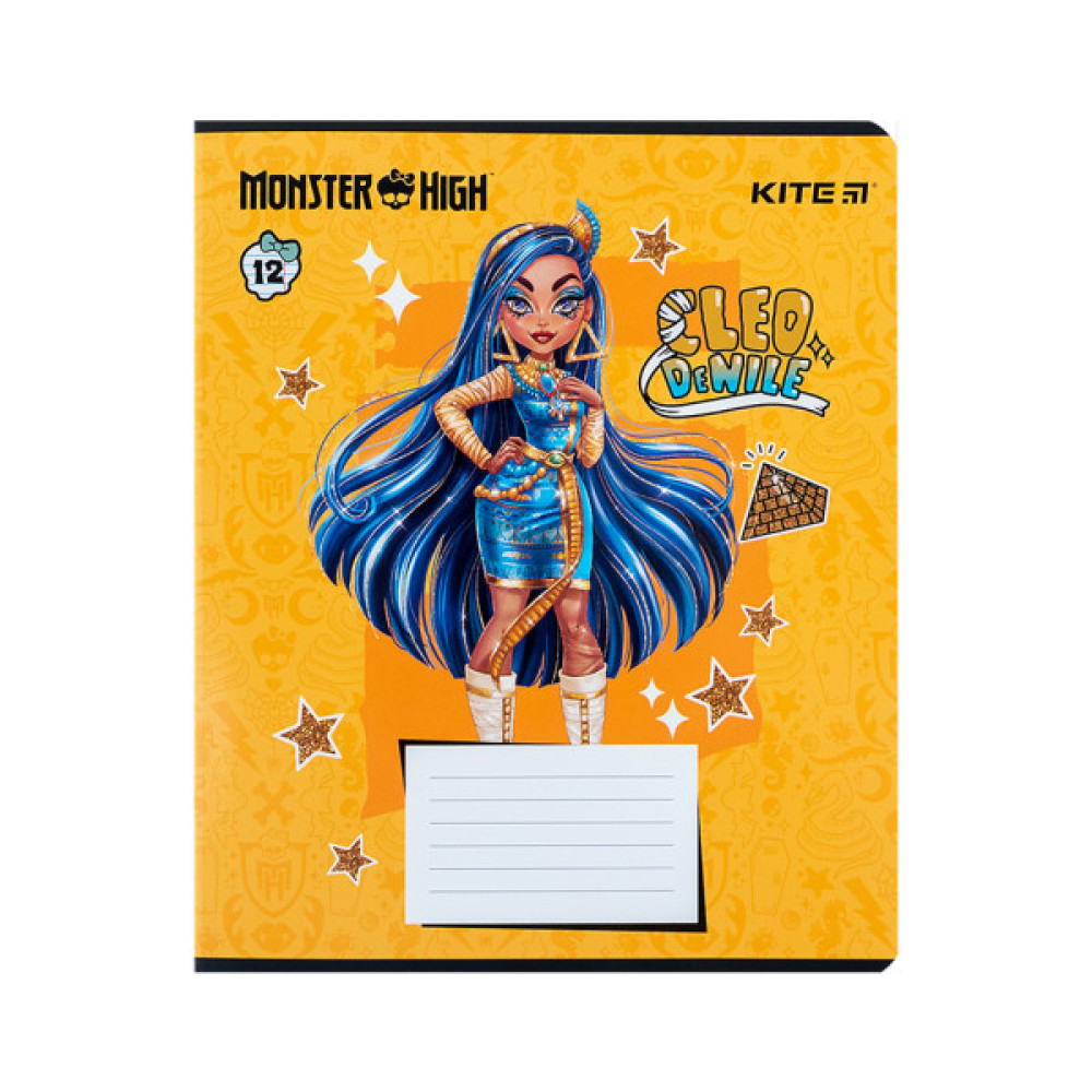 Зошит Kite Monster High 12 аркушів, лінія (MH24-234)