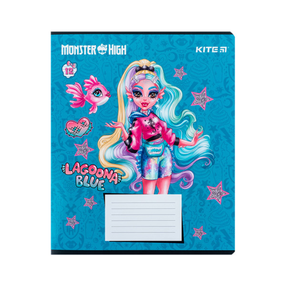 Зошит Kite Monster High 12 аркушів, лінія (MH24-234)