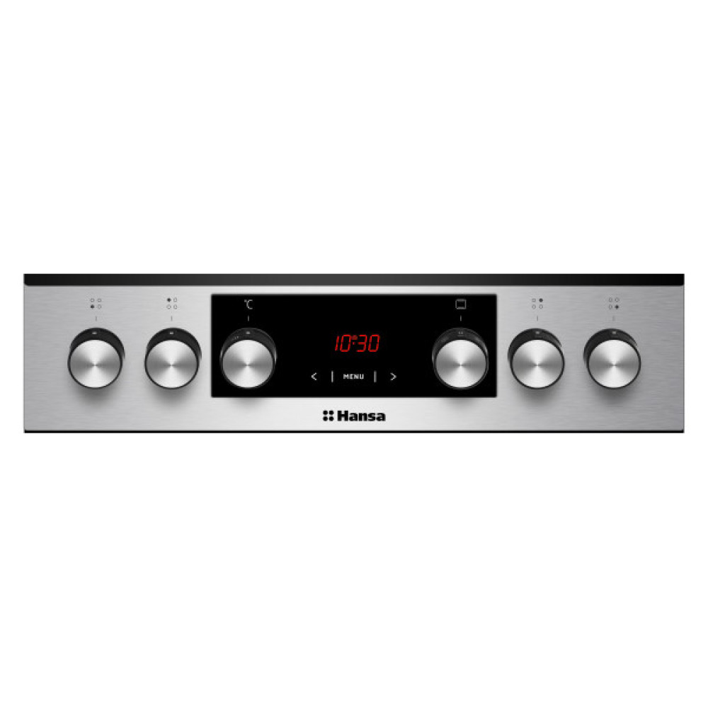 Плита Hansa комбінована, 50х60см, 65л, чавун, газ контр., дисплей, нержавіюча сталь