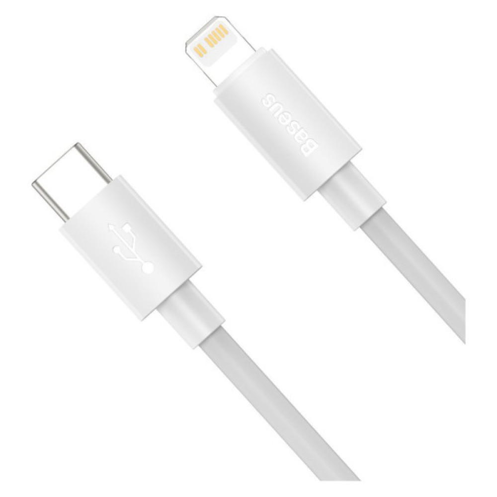 Дата кабель USB 2.0 AM to Lightning 1.5m 20W Simple WisdomKit (2PCS) white Baseus (TZCATLZJ-02)