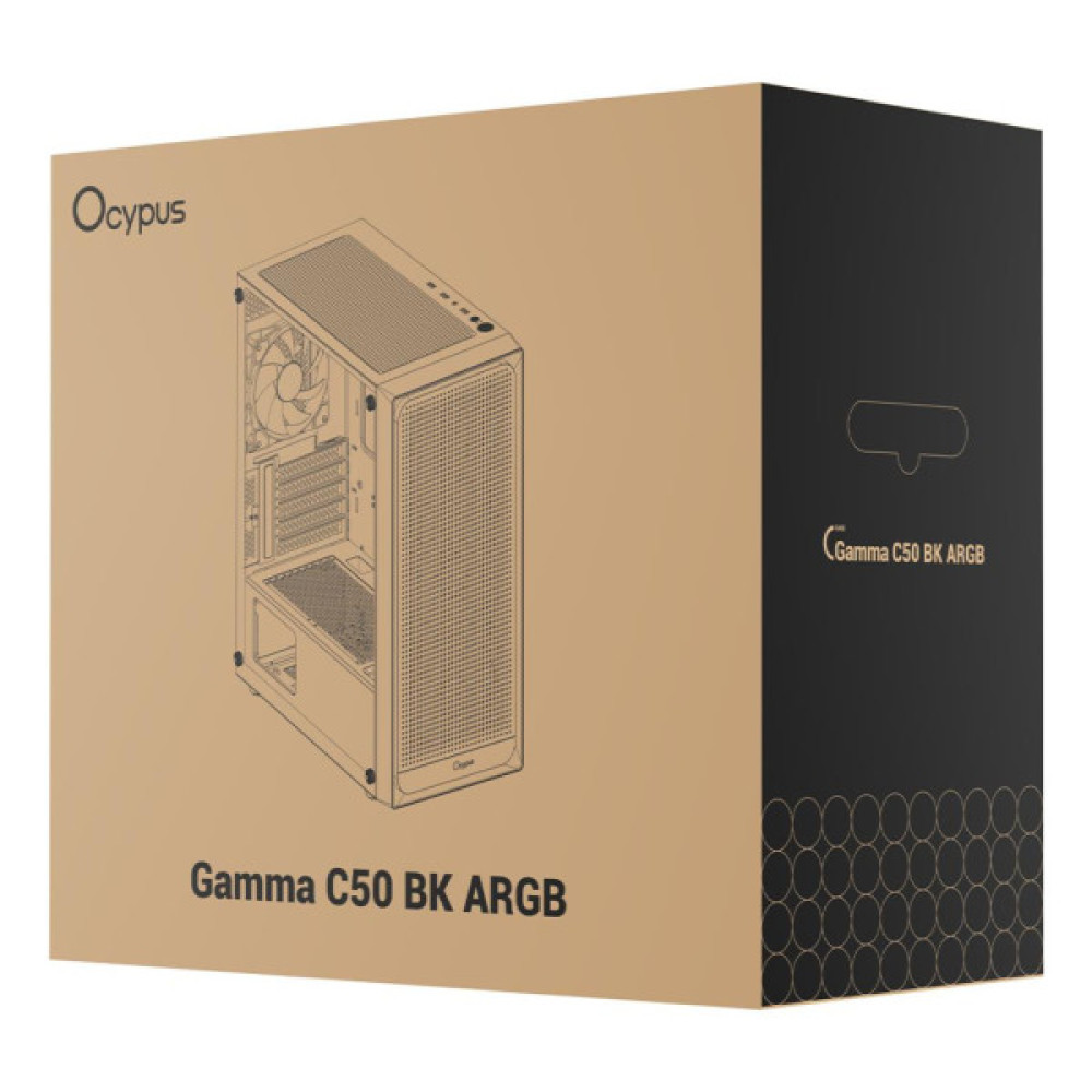 Корпус для ПК OCYPUS GAMMA C50 BK (GAMMA-C50-BKG000XX-GL)