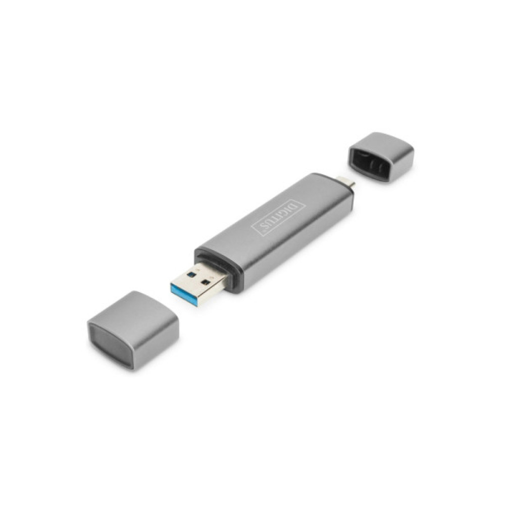 Зчитувач флеш-карт Digitus USB-C/USB 3.0 SD/MicroSD (DA-70886)