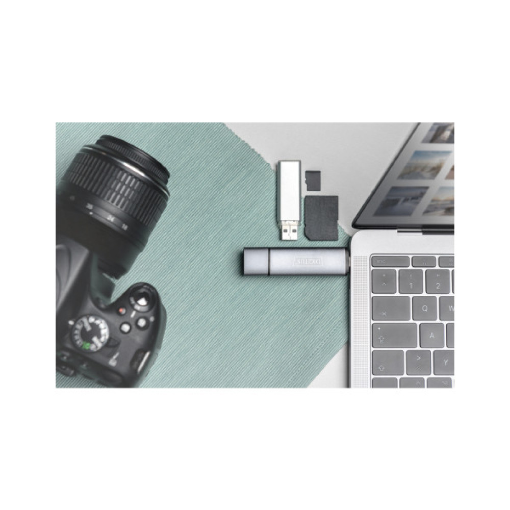 Зчитувач флеш-карт Digitus USB-C/USB 3.0 SD/MicroSD (DA-70886)