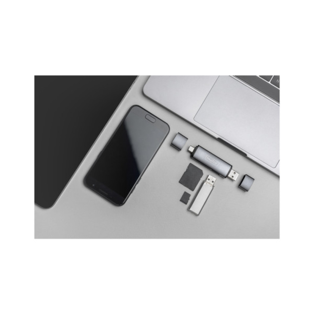 Зчитувач флеш-карт Digitus USB-C/USB 3.0 SD/MicroSD (DA-70886)