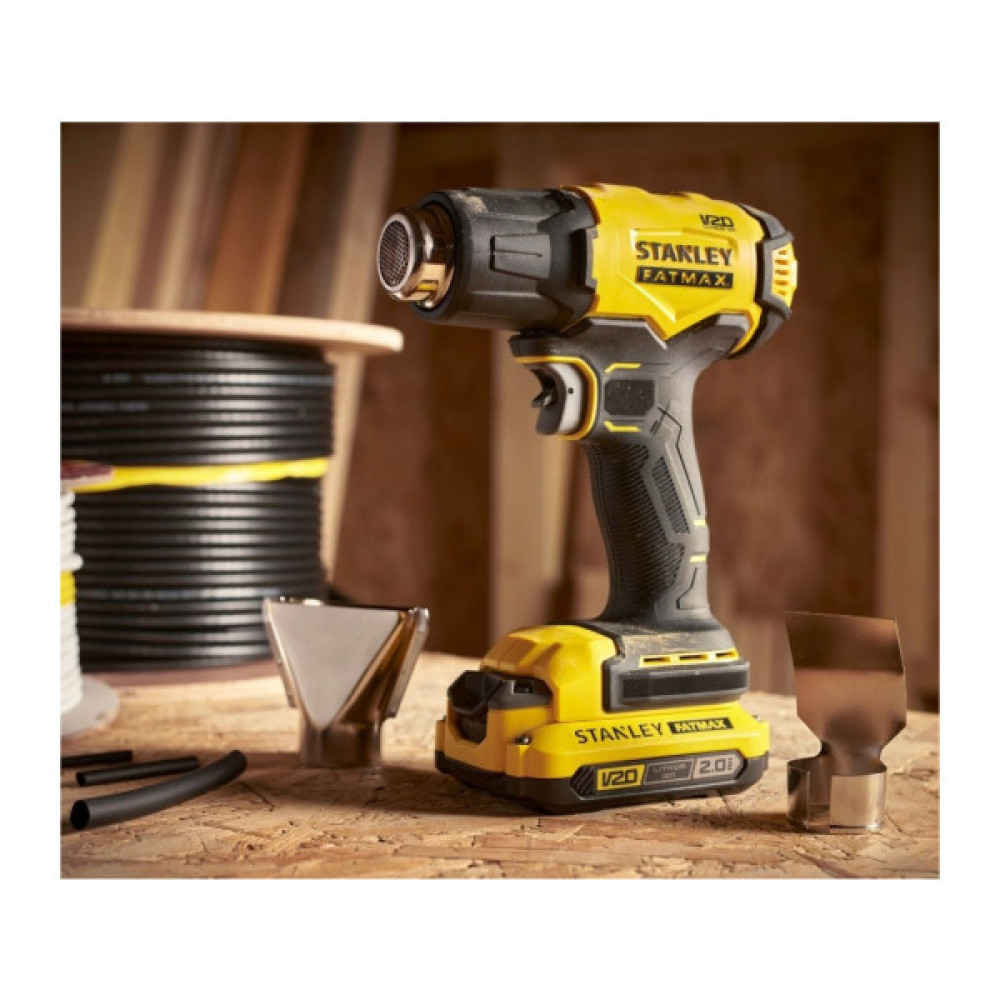 Будівельний фен Stanley FatMax, Li-Ion 18В (V20), 510 °C (без АКБ та ЗП) (SFMCE530B)