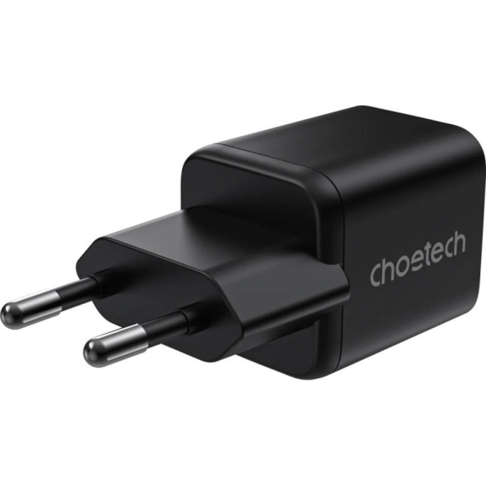 Зарядний пристрій Choetech 1xUSB-C PD30W PPS + 1xUSB QC3.0 (PD5012-EU-BK)