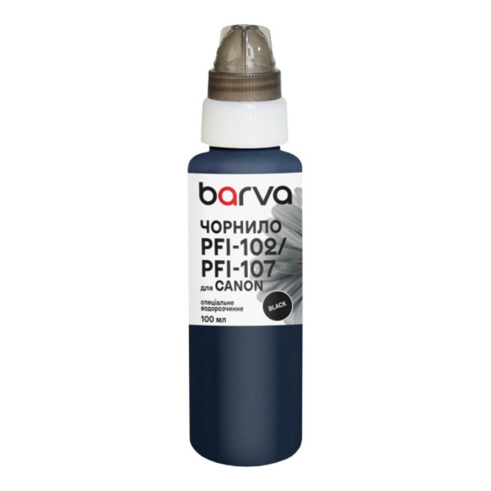 Чорнило Barva Canon PFI-102/PFI-107 100 мл, special, black (C107-884e)