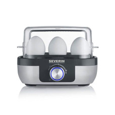 Яйцеварка Severin 420Вт, механічне керування, на 6 яєць, звуков., сигнал, пластик, сіро-чорний