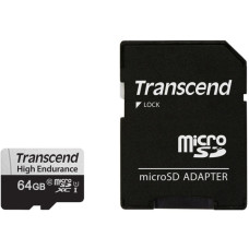 Карта пам'яті Transcend microSD   64GB C10 UHS-I U1 High Endurance (85TB)
