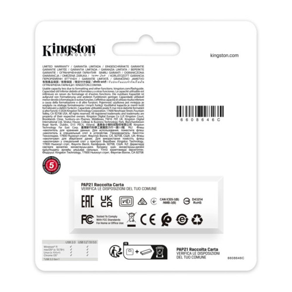 USB флеш накопичувач Kingston 64GB DataTraveler Exodia USB 3.2 Gen1 Black (DTXG2/64GB)