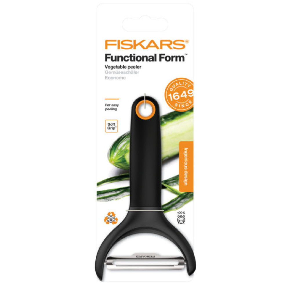 Овочечистка Fiskars Functional Form з поперечним рухомим лезом (1016122)