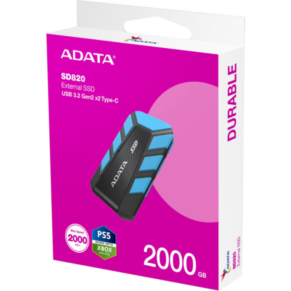 Накопичувач SSD USB 3.2 2TB SD820 ADATA (SD820-2000G-CBU)