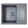 Мийка кухонна Adamant Minimal, штучний камінь, прямокут., з крилом, 615х495х200мм, чаша - 1, врізна, сірий