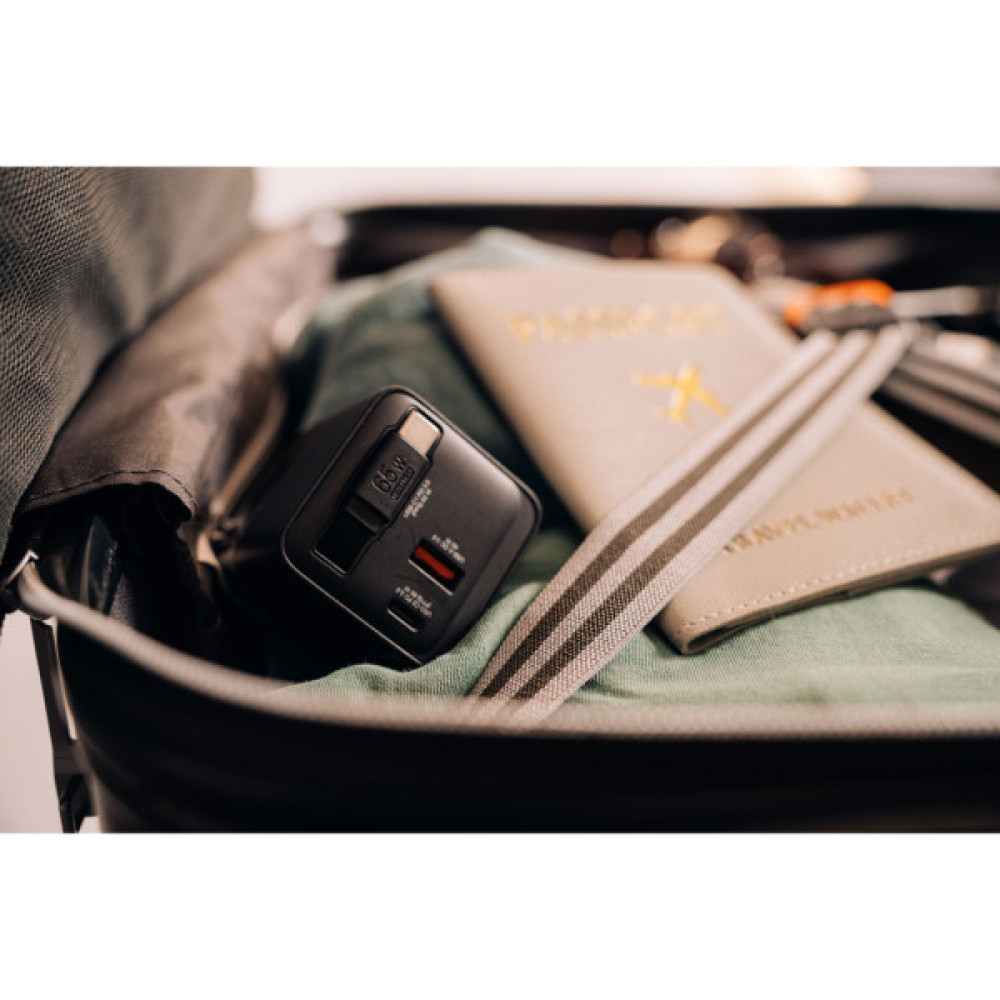 Зарядний пристрій Verbatim GaN 65 W 2 ports (USB-C/1xUSB-A) (32217)