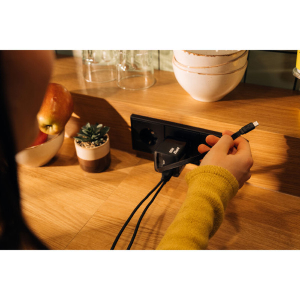 Зарядний пристрій Verbatim GaN 65 W 2 ports (USB-C/1xUSB-A) (32217)