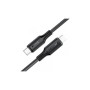 Дата кабель USB-C to USB-C 1.2m 3A 60W silicone black Acefast (6974316284161)