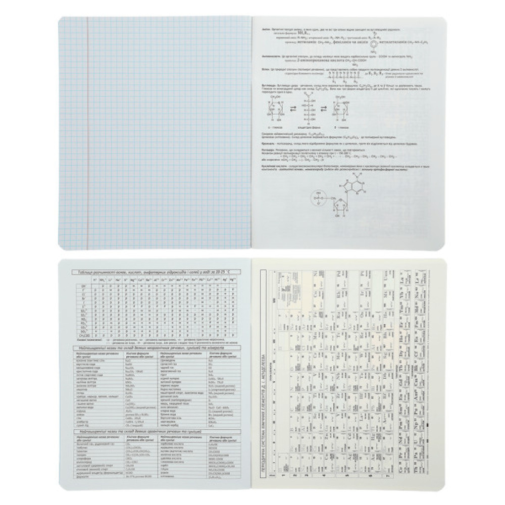 Зошит ZiBi предметний PASTEL 48 аркушів клітинка, хімія (ZB.1701-07)