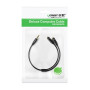 Кабель мультимедійний 3.5mm M to 2x3.5mm F 0.2m AV141 black Ugreen (30619)