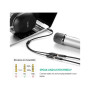 Кабель мультимедійний 3.5mm M to 2x3.5mm F 0.2m AV141 black Ugreen (30619)