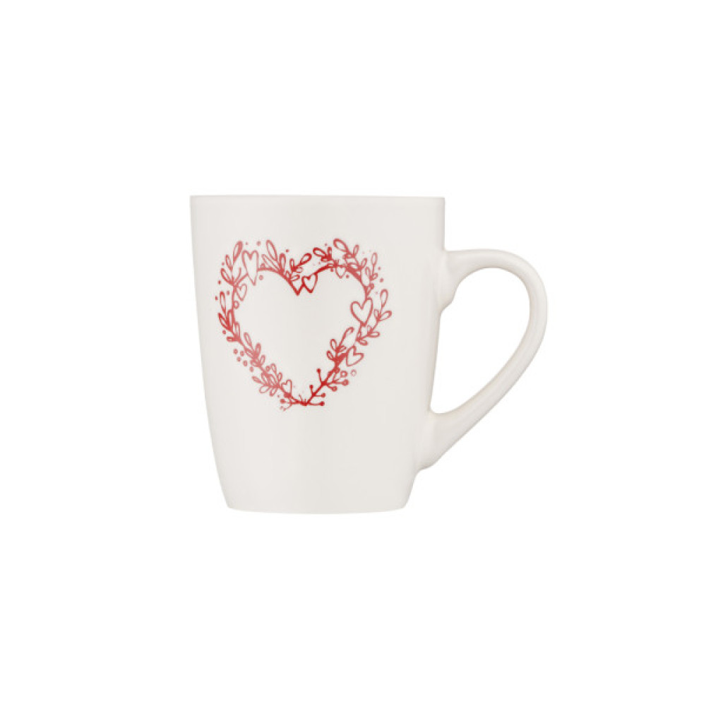 Чашка ARDESTO Heart, 320мл, кераміка, білий (AR3467W)