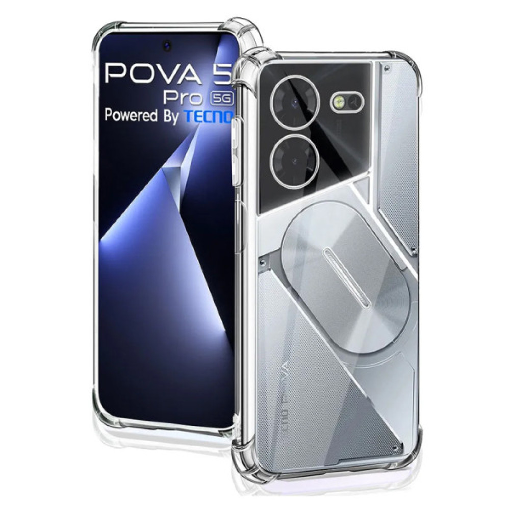 Чохол до мобільного телефона BeCover Anti-Shock Tecno POVA 5 Pro 5G (LH8n) Clear (711780) Чохол до мобільного телефона BeCover Anti-Shock Tecno POVA 5 Pro 5G (LH8n) Clear (711780)