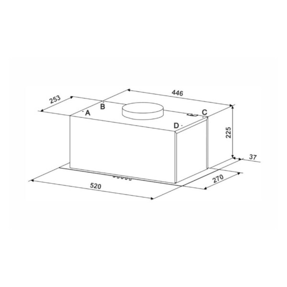 Витяжка кухонна Eleyus UNIA 800 LED 52 BL