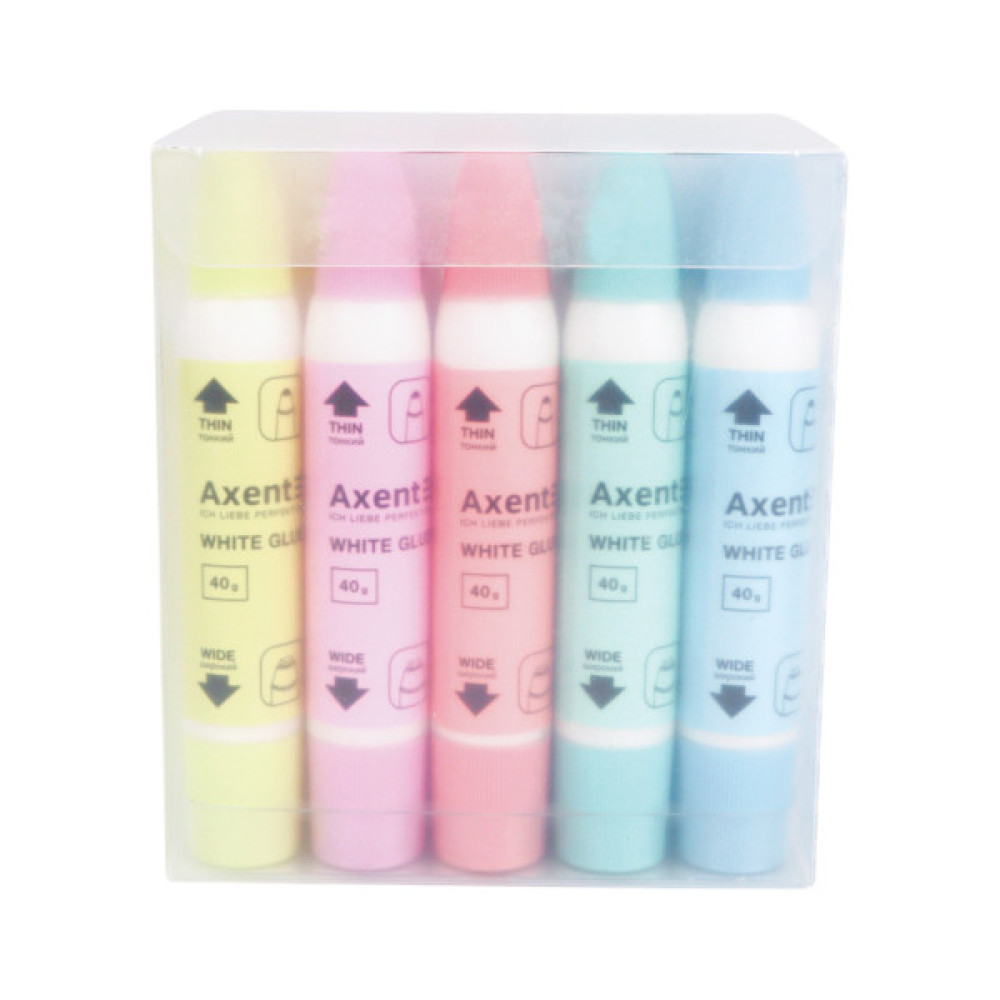 Клей Axent ПВА, 2 аплікатори: тонкий і широкий, 40 г (7202-A)