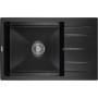 Мийка кухонна GRANADO NAVIA black shine з сифоном (775*495mm.) (gr3801)