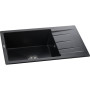 Мийка кухонна GRANADO NAVIA black shine з сифоном (775*495mm.) (gr3801)