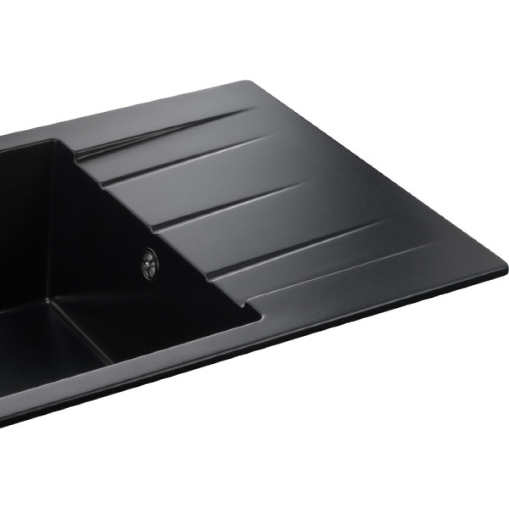 Мийка кухонна GRANADO NAVIA black shine з сифоном (775*495mm.) (gr3801)