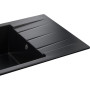 Мийка кухонна GRANADO NAVIA black shine з сифоном (775*495mm.) (gr3801)