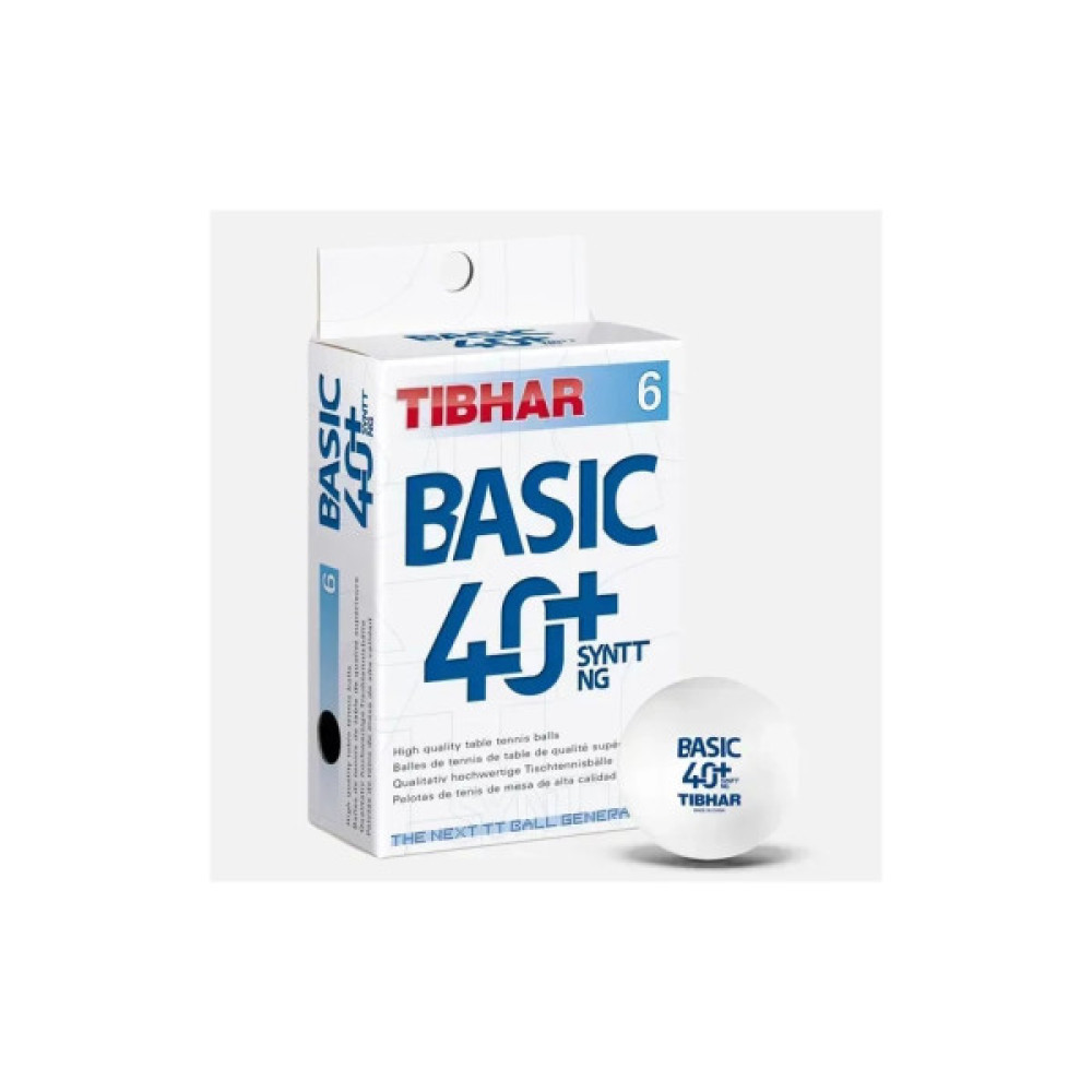 М'ячик для настільного теніса Tibhar Basic 40+ SYNTT NG 6 шт (85511200) (931890)