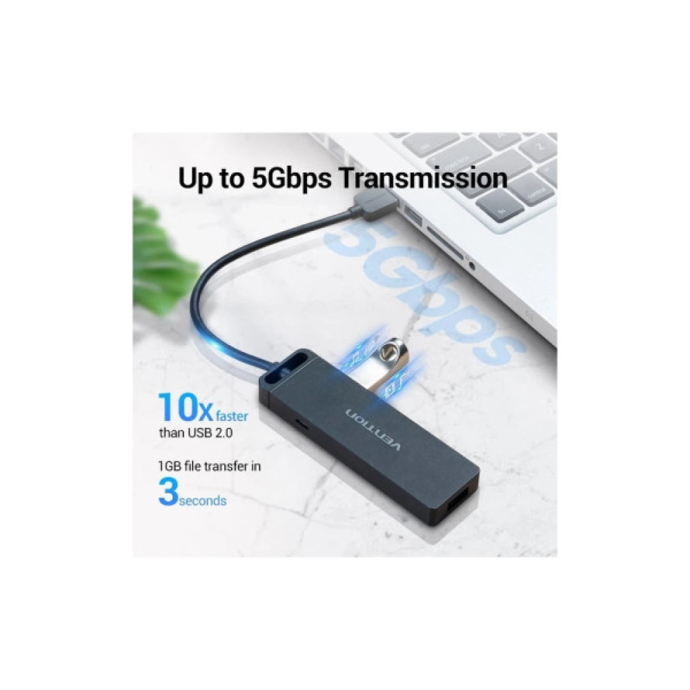 Зчитувач флеш-карт USB 3.0 to SD/TF 0.15m black Vention (CLPBB)