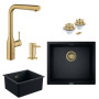 Набір для кухні Grohe K700U гранітна мийка 31653AP0 + зміш. 30270GN0 + дозатор 40535GN0 + зливний комплект 40997GN0, чорний граніт/матовий прохолодний схід сонця Набір для кухні Grohe K700U гранітна мийка 31653AP0 + зміш. 30270GN0 + дозатор 40535GN0 + зливний комплект 40997GN0, чорний граніт/матовий прохолодний схід сонця