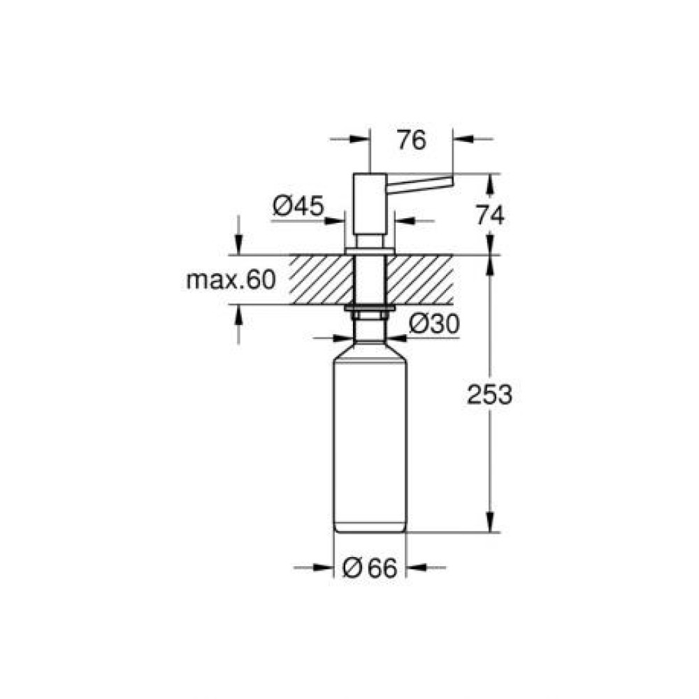 Набір для кухні Grohe K700U гранітна мийка 31653AP0 + зміш. 30270GN0 + дозатор 40535GN0 + зливний комплект 40997GN0, чорний граніт/матовий прохолодний схід сонця